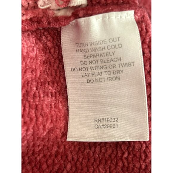 Vintage Pink Retro Chenille Mock Neck Sweater Embroidered Flowers Large Cottage - Picture 6 of 6